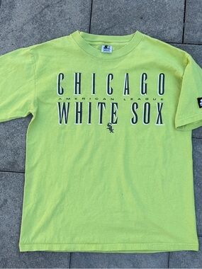 VINTAGE STARTER CHICAGO WHITE SOX T SHIRT 1997 SZ M MADE USA Rare Green Color